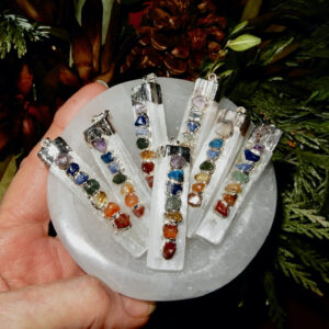 Selenite Chakra Pendant