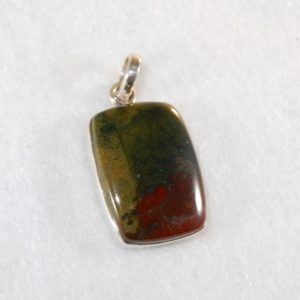 Bloodstone Rectangle Pendant