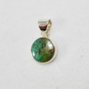 Chrysocolla Small Round Pendant