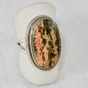 Unakite Oval Ring Roping Size 7.5