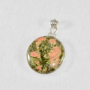 Unakite Round Pendant