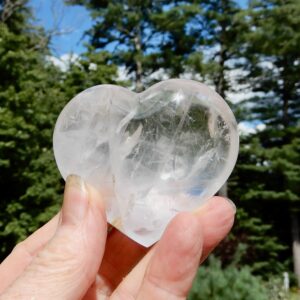 Clear Quartz Small Puffed Heart