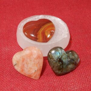 Selenite Bowl of Hearts