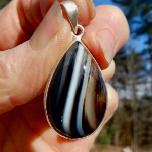 Black Banded Agate Pend