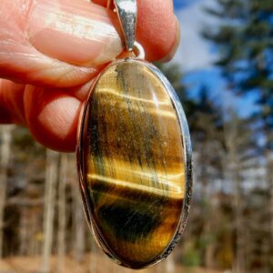 Tiger Eye Long Tear Pend