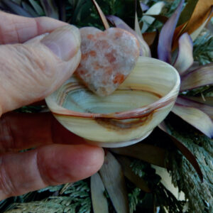 Small Calcite Bowl Sunstone Heart2