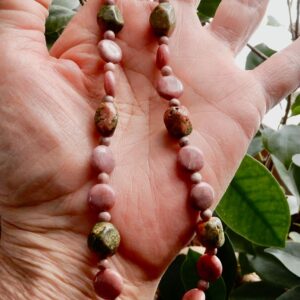 Unakite and Rhodonite Necklace3