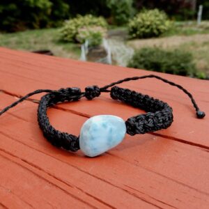 Larimar Macrame bracelet