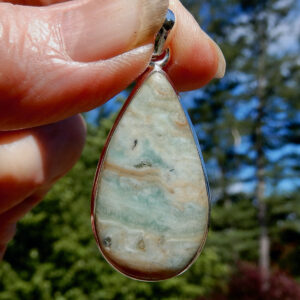 Blue Aragonite Teardrop Pendant