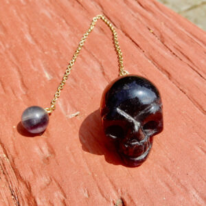 Fluorite Skull Pendulum