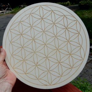 Flower of Life Crystal Grid Wooden Board