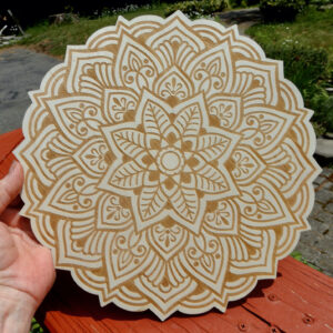 Mandala Crystal Grid Wooden Board