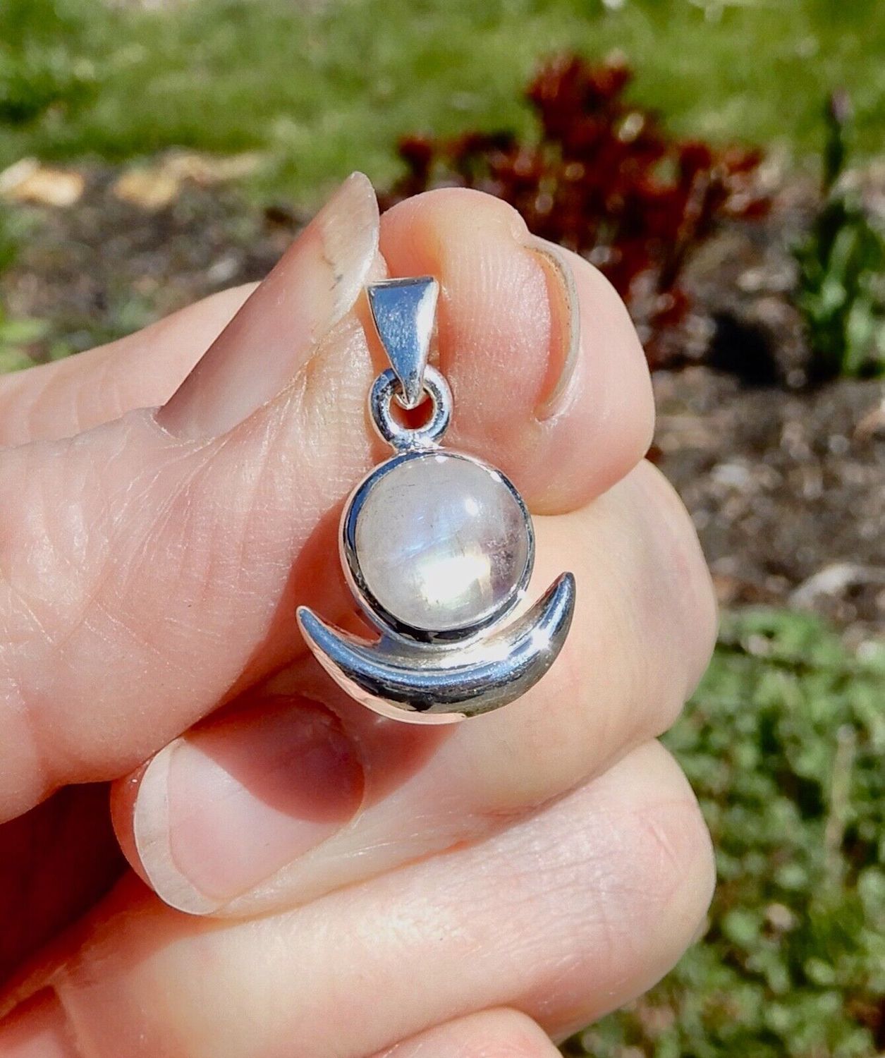 Moonstone Crescent Moon Pendant - MOON SOUL MAGIC