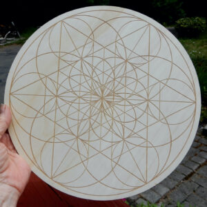 Seed of Life Crystal Grid Wooden Board