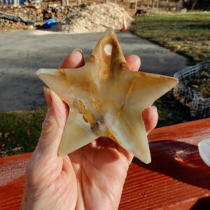 Banded Calcite Star Bowl