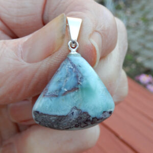 Larimar Triangular Pendant