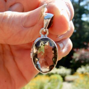 Prasiolite Oval Pendant2