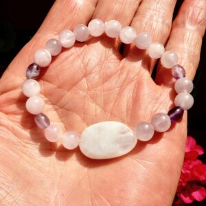 Kunzite Amethyst Moonstone Bracelet6