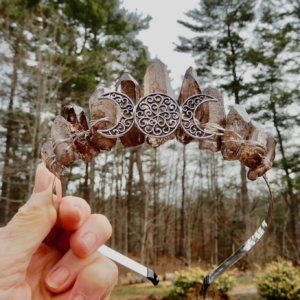 smoky quartz crystal crown