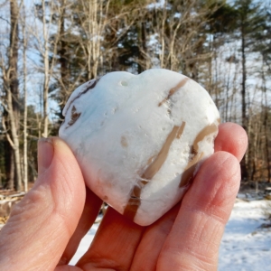 Caribbean Blue Calcite Small Heart