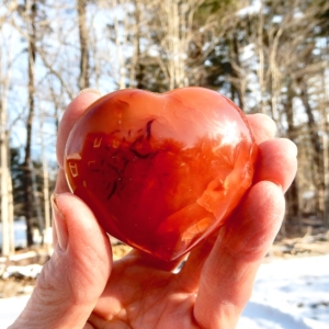 Carnelian Small Puffed Heart2