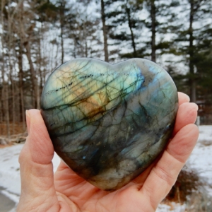 Labradorite Large Thick Heart3